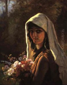 Young Girl With A Bouquet