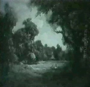 English Country Landscape Withfigures by Gordon Coutts