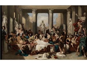 Des Romains De La Decadence (sketch) by Thomas Couture