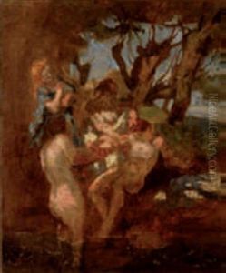 Le Bain (sketch) by Thomas Couture