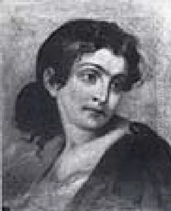 Portrait De Femme En Robe Antique by Thomas Couture