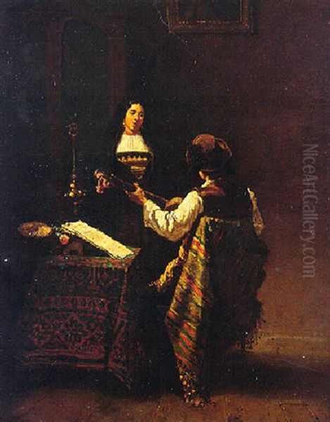 Joueur De Guitare Et Chanteuse - view 1