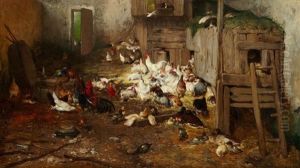 La Basse-cour by Philibert-Leon Couturier