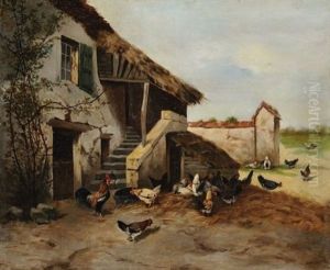 Scene De Basse Coure by Philibert-Leon Couturier