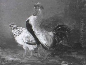 Hahn Und Henne by Philibert-Leon Couturier