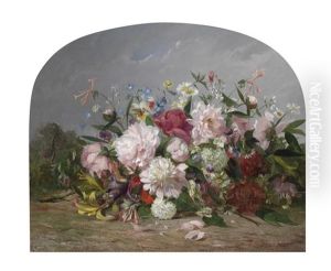 Blumen In Landschaft by Jean-Frederic Couty