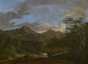 Mountaneous Landscape by Ferdinand Wilhem von Couven