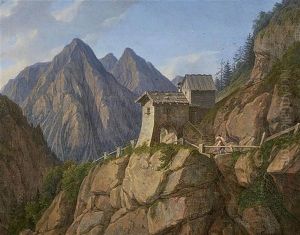 Mountaineous Landscape by Ferdinand Wilhem von Couven