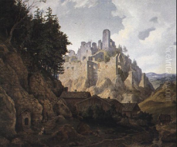 Landschaft Mit Burgruine - view 1