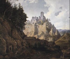 Landschaft Mit Burgruine by Ferdinand Wilhem von Couven