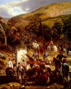 Repos A La Fontaine En Algerie by Alfred Couverchel
