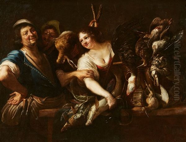 Game Still Life With A Hunter And Maid - view 1