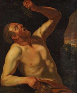 Homme A La Grappe De Raisins (allegorie Du Gout) by Christian van Couwenbergh