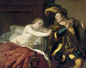 Joseph Und Potiphars Weib by Christian van Couwenbergh