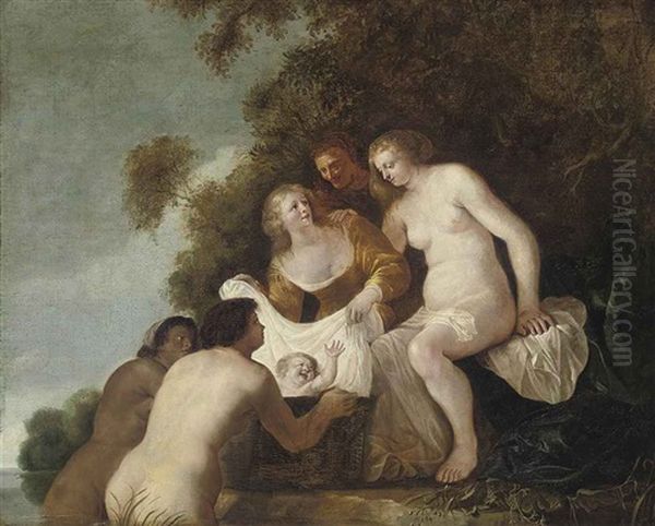 The Finding Of Moses by Christian van Couwenbergh