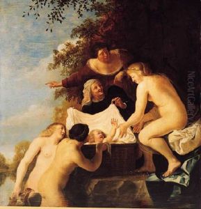 The Finding Of Moses by Christian van Couwenbergh