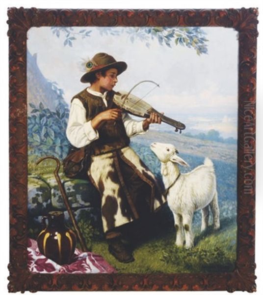 Shepherd And His Sheep - view 1