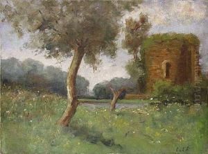 Sommerliche Landschaft Mit Ruine Von Brederode by Anna Marguerite Elisabeth Van Limburg Stirum
