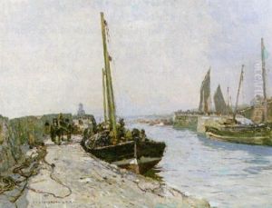Unloading The Boats, East Neuk Unloading The Boats, East Neuk