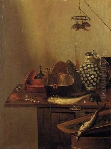 A Kitchen Still Life With Fish by Reynier Covyn