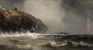 Shipping In A Storm Off The Coast by William Wilson Cowell