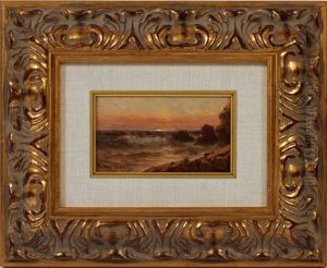 Ocean Sunset Scene by William Wilson Cowell
