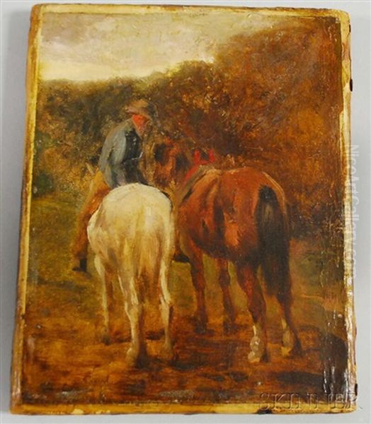 Two Horses With Rider - view 1
