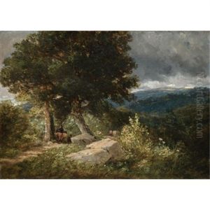 Travellers On The Road To Bettwys-y-coed by David Cox