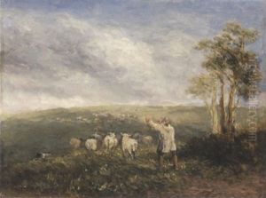 Rounding The Flock by David Cox