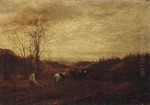 Ploughing In The Conway Valley by David Cox