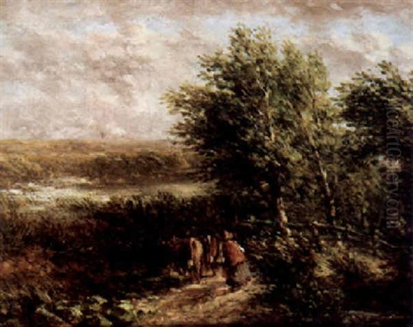 Landscape With Cattle And A Drover On A Path - view 1