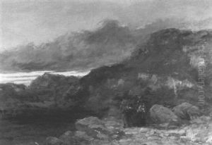 Peat Gatherers On A Track by David Cox