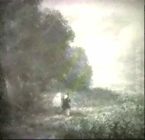 Figures On A Country Path By Awood