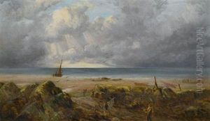 Kunstenlandschaft Mit Fischern by David Cox the Younger
