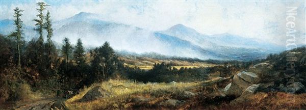 Herding Cattle On A Valley Road - view 1