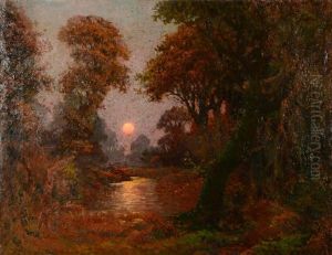 A Tranquil River Landscape At Sunset A Tranquil River Landscape At Sunset