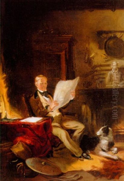 Sir Walter Scott In His Abbey At Abbotsford - view 1