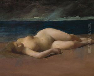 Reclining Nude On A Beach