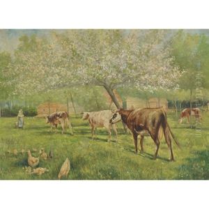 Milking Time, Believed To Be The Winston Churchill Farm by Kenyon Cox