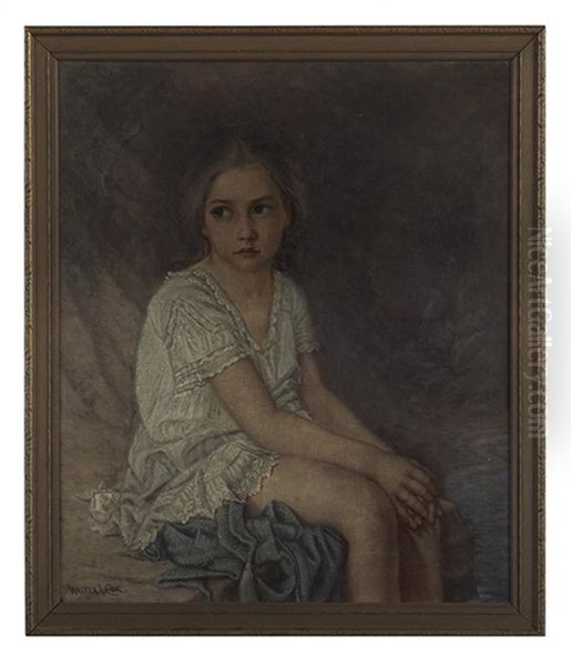Portrait Of A Young Girl Seated - view 1
