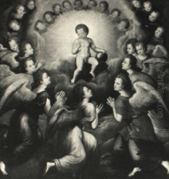 The Christ Child In Glory Surrounded By Adoring Angels - view 1
