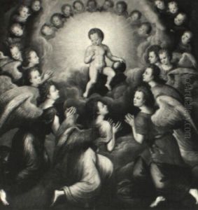 The Christ Child In Glory Surrounded By Adoring Angels