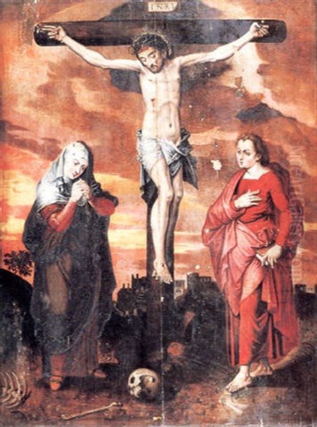 La Crucifixion Entre Saint Jean Baptiste Et La Vierge - view 1