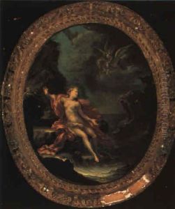 Muse In Terror Of A Sea Dragon by Noel Coypel