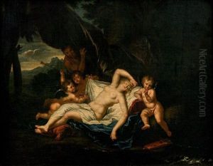 Venus Endormie, Dite Aussi Jupiter Et Antiope by Antoine Coypel
