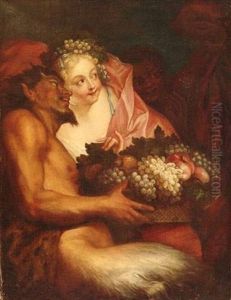 Faune Et Bacchante by Antoine Coypel