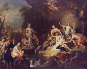 Diana Mit Ihren Nymphen Beim Bade by Antoine Coypel