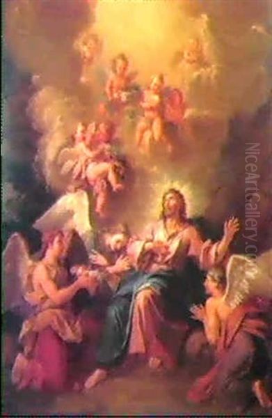 Le Christ Au Desert Servi Par Les Anges - view 1