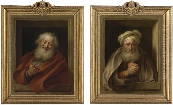 Cheerful Democritus; Sorrowful Heraclitus (pair) - view 1