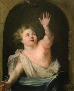 Portrait D'un Jeune Garcon Laissant S'echapper Un Serin